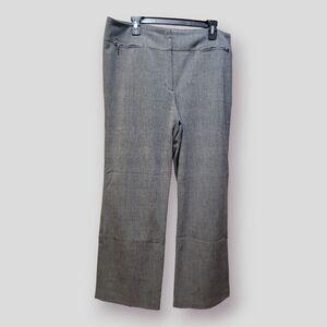 Apostrophe Pants Womens 16 Gray Flat Front Trouser Office Wear Stretch